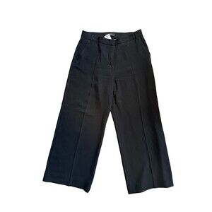 Weekend Max Mara Black Wide Leg Trousers Pants US 10 IT 44 Acetate Blend